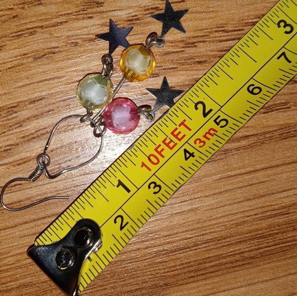 Cute Small Bangling Star Earrings - Picture 2 of 2